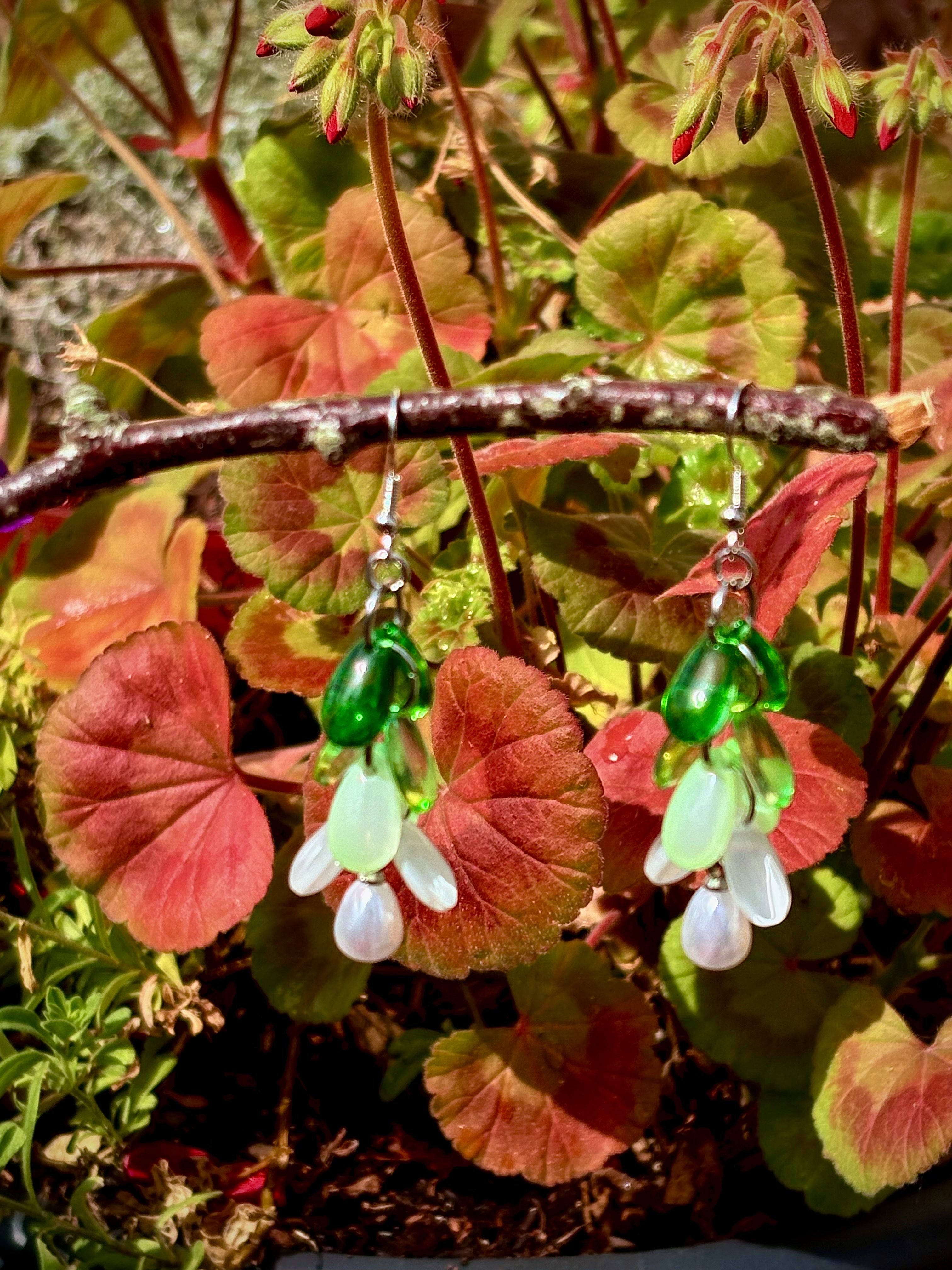 Green Drop Earrings