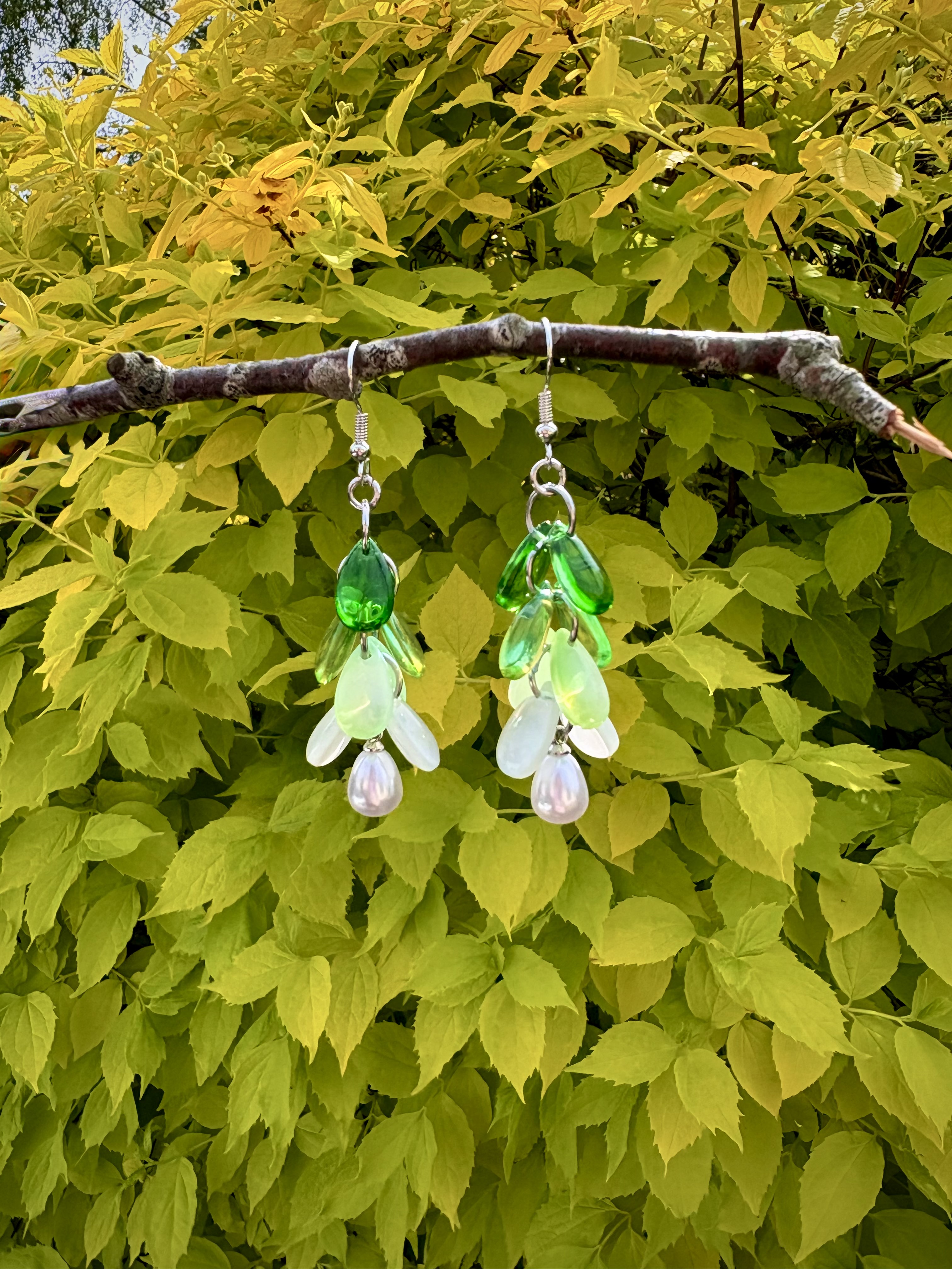 Green Drop Earrings