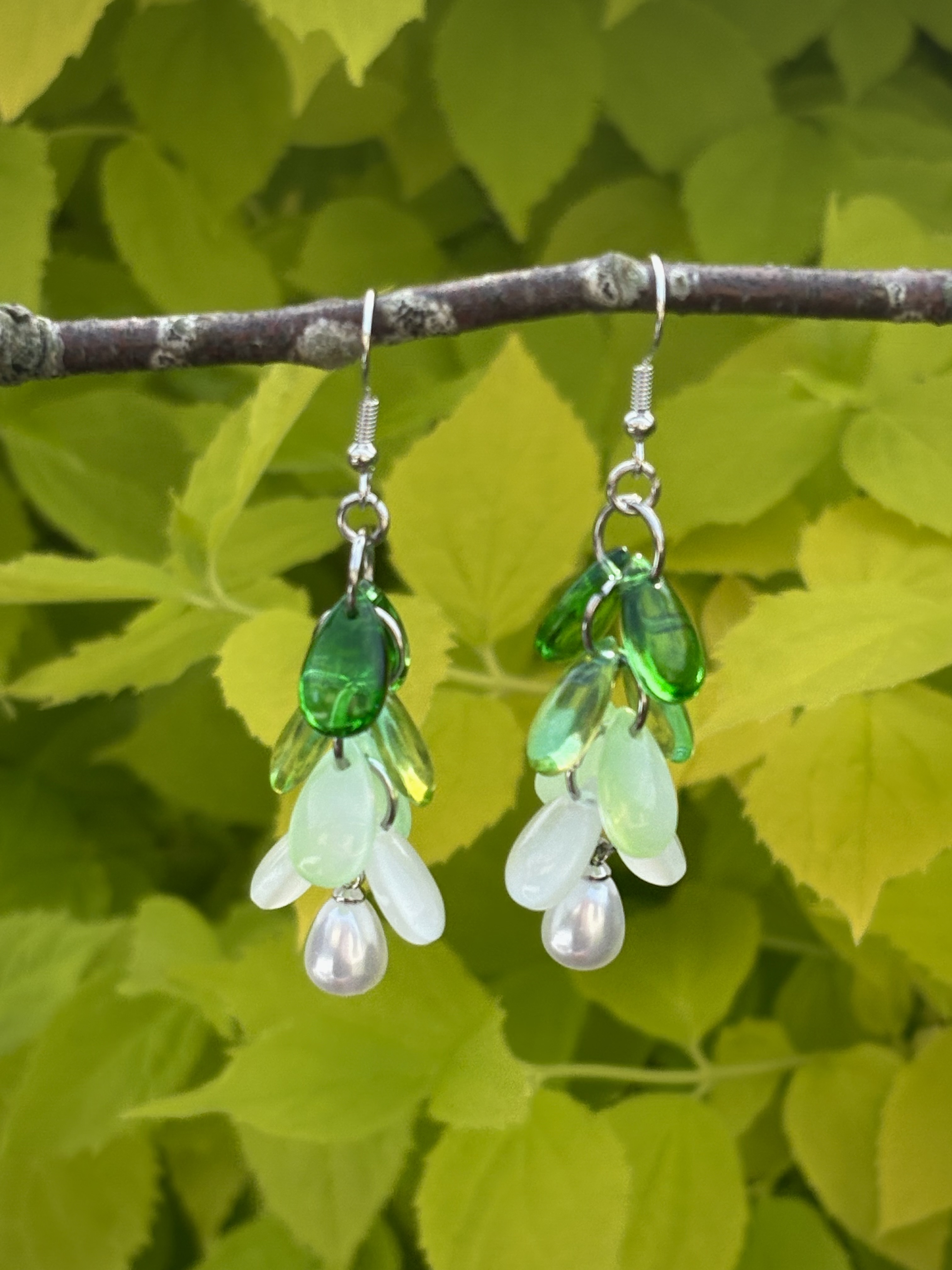 Green Drop Earrings